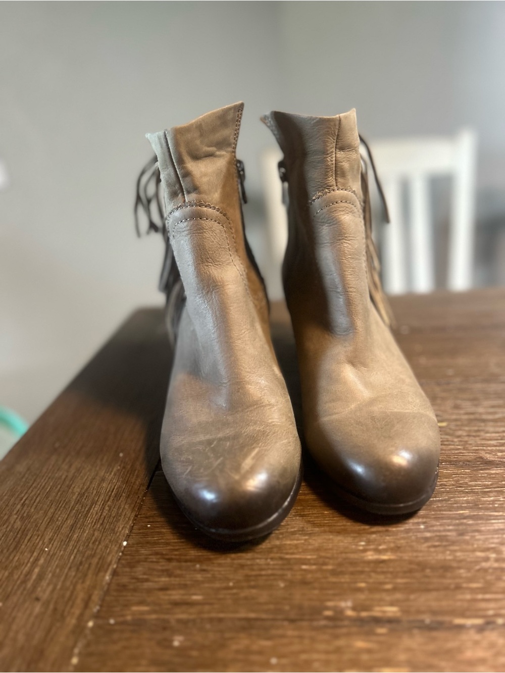 Sam Edelman leather fringe boots size 10 wide - Picture 2 of 12